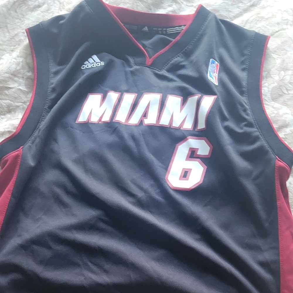 Miami Heat James 6 genuine basketball kids jersey
